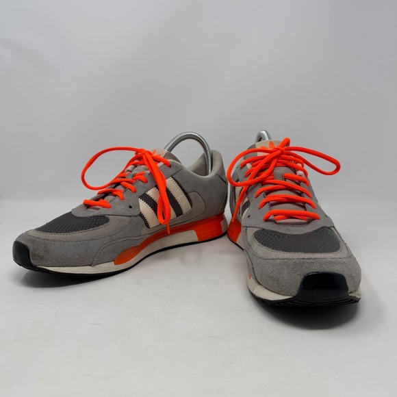 Adidas Originals ZX 850 Mens 9.5 Grey Orange Retro Runner Sneakers